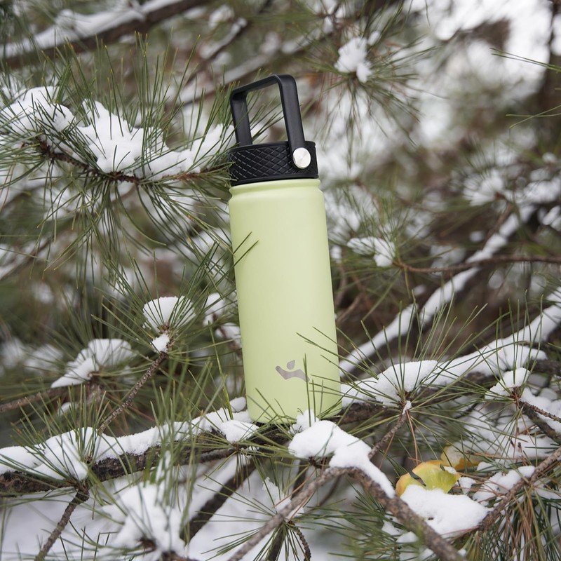 Konokyo Insulated Water Bottle with Straw,18oz 3 Lids Metal Bottles