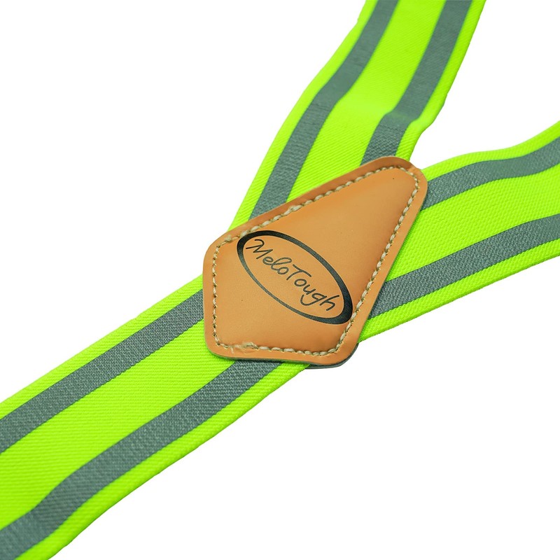 MELOTOUGH Tool Belt Suspenders Reflective Safety Suspenders With Fully Elastic