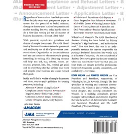 The AMA Handbook of Business Documents: Guidelines and Sample Documents That Make Business Writing Easy