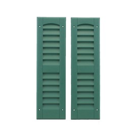 Louvered Shed or Playhouse Shutters Green 6" X 21" 1 Pair