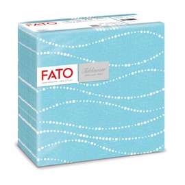 Fato, Trockene Papierservietten, Airlaid, Textileffekt, Packung mit 50 Servietten, Format 40x40 gefaltet in 4, Dekor Alaska Perlendekor