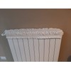 l&j Radiator Cover Elastic Adjustable Modern White Washable Fabric with