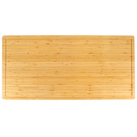 BambooMN Heavy Duty Premium Bamboo Cutting Board - Vertical Cut - Grooved - 24" x 12" x 1" - 2 Piece