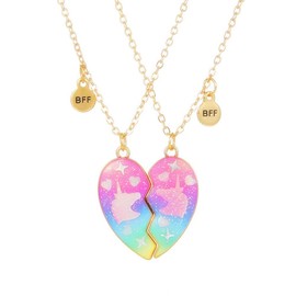 DOYYCA Best Friend Necklace Unicorn Mermaid Gifts Magnetic Matching Friendship Necklace for 2 Girls BFF Sister (Unicorn 1)