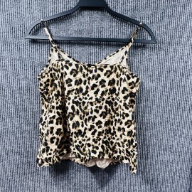 Esmara Camisole Heidi Klum Women Size 2 Leopard Print Fashionable Tank Top Shirt