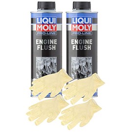 Liqui-Moly Pro-Line Engine Flush (500 ML) Bundle with Latex Gloves (6 Items)