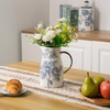 Magclay Ceramic Pitcher Vase, Blue and White Jug for Home