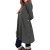 KORSIS Dresses for Women Dark Grey Small Long Sleeve Round