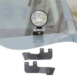 Car Hood Hinge Ditch Light Mount Brackets Compatible with Ford Maverick 2022-2025 Truck Hood Pod LED Spotlight Work Light Mounting Bracket Accessorie (Black A)