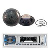 Jensen Pyle Bluetooth Marine Receiver, 2x 5.25'' 100W Black Speakers,
