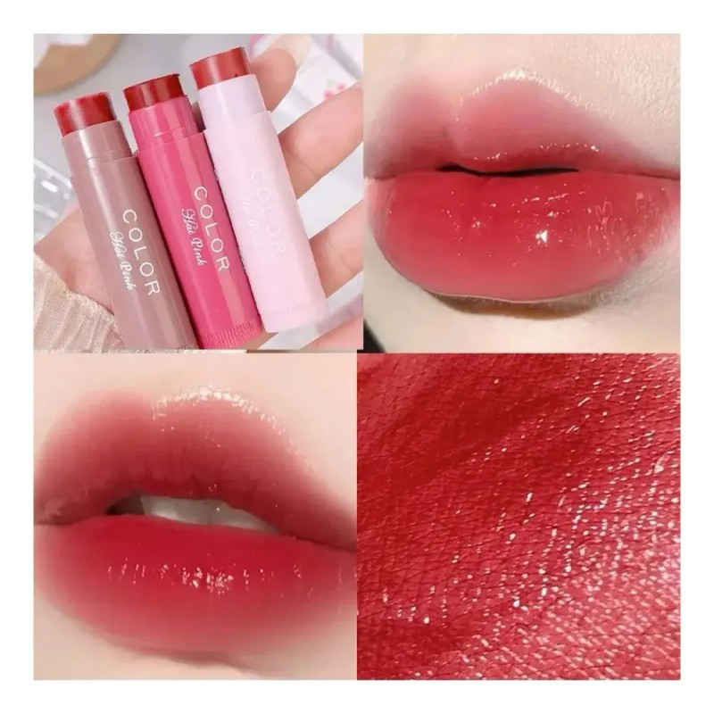 Kit De 3 Brillos Labiales En Barra Hidratantes Con Color