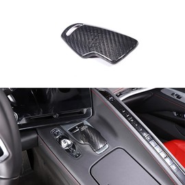 BILLFARO Gear Shift Knob Head Cover,Carbon Fiber Drive Mode Switch Knob Cover Gear Shifter Head Protection Interior Accessories for Corvette C8 C8.R Z06 Z51 2020 2021 2022 2023(Gloss Black)