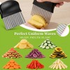 Stainless Steel Crinkle Cutter for Potatoes – Wavy Vegetable Slicer