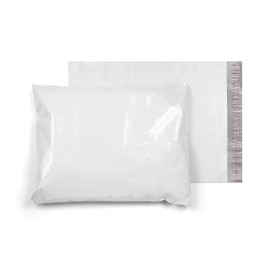 Amiff Gusseted Large Poly Mailers 20x24x4 Size. Pack of 50 White Poly Shipping Bags for Clothing 20 x 24 x 4 Polyethylene Flat Poly Mailer Bag 2.4 Mil Expansion Poly Mailers Bags, Mailing Bags