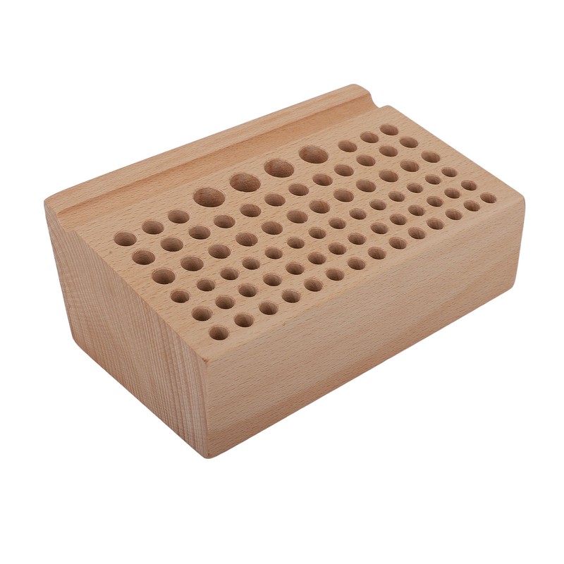 Leather Craft Tool Holder 76 Holes Durable Beech Diverse Sizes