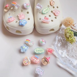 EAVUYIS Pack of 10 Shoe Badges, Shoe Charms, Kawaii Shoe Charms for Girls & Boys, Cute Accessories in Different Designs, Perfect for Kids