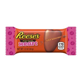 REESE'S, Milk Chocolate Peanut Butter Hearts Candy, Valentine's Day, 1.2 Oz., Pack (36-Count)