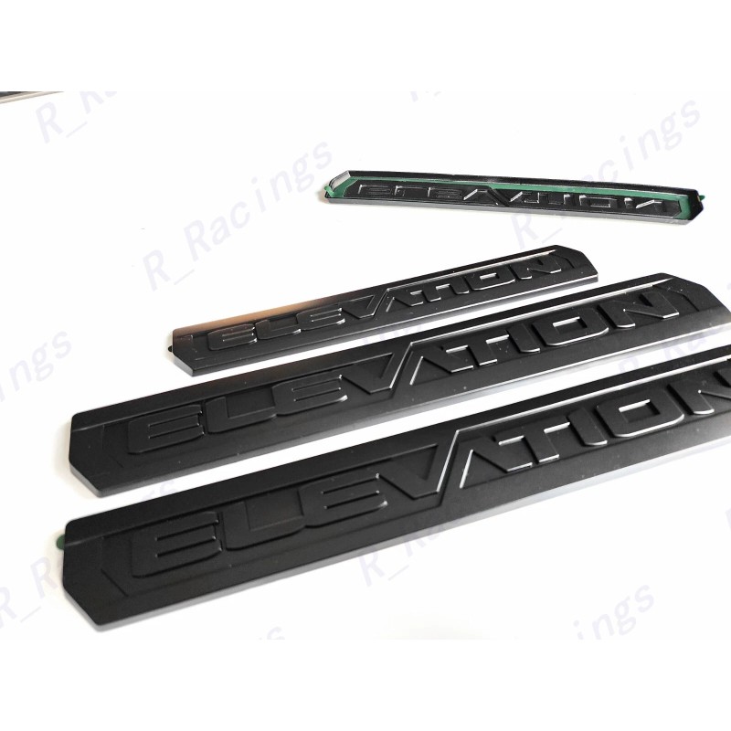 GMC OVERLAY 3PCS Matte Black Door Rear Elevation Emblem Badge