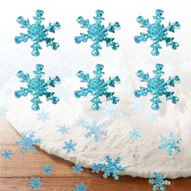 Snowflake Decoration, Snowflakes Scatter Decoration, Christmas Scatter Decoration, Christmas Decoration for Crafts, Glitter Confetti Christmas Decoration, Stars Christmas Confetti Table Decoration
