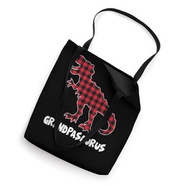 Red Plaid Matching Family Christmas Grandpa Saurus Tote Bag
