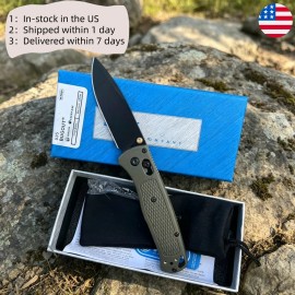 535 S30V Black Blade OD Green Nylon Fiber Handle Axis Lock Folding Knife EDC Pocket Knife Outdoor Camping Survival Mencolor: green handle, black knife, blade length: 3.23in, blade width: 1.1in, type: Carpet Knives