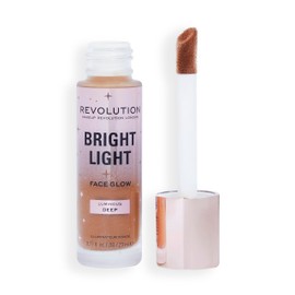 Revolution, Bright Light Face Glow, Lightweight & Brightening Multi-Use Skin Tint, Illuminating and Natural Glow Finish, Luminous Deep, 0.77 Fl. Oz