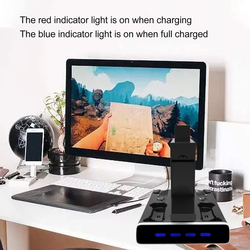 Charger Base Indicator Light Display Storage Stand Charging Station for