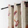 VOGOL Blackout Curtains 63 Length, Purple Floral Print Thermal Insulated