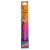 Crochet Hook: Easy Grip Handle with Finger Flat: Aluminium: 17cm