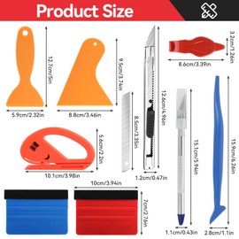 Pack of 10 Foiling Tool, Squeegee for Film, Film Tool Set for Wrap Car for Window Films and Car Films