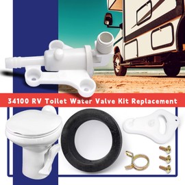 Dusledel 34100 Toilet Water Assembly Valve Kit Replacement for Thetford Aqua-Magic RV Camper Toilets Parts Style Lite and Style Plus