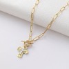 SERYNOW Chunky Hammered Cross Necklace for Women Men - Mixed
