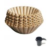 GoldTone Unbleached Paper Coffee Basket Filters 100 Pack | Brown