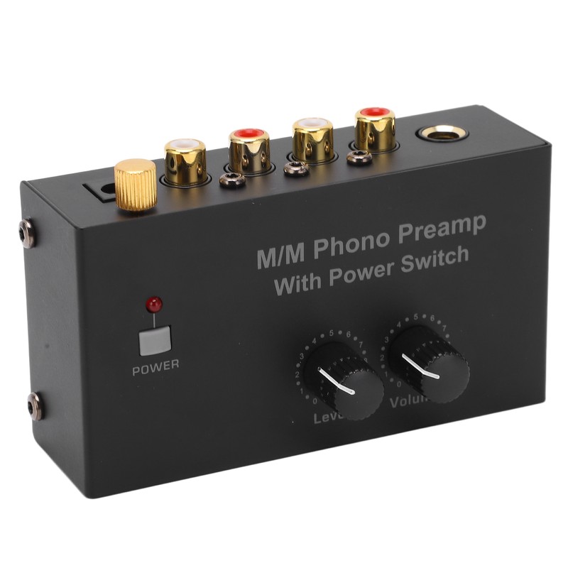 Phono Preamp RCA L R Input Output Level Turntable Volume