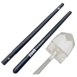CooB Upgraded Travel Collapsible Light Strong Carbon Fiber Handle Pole for Metal Detector Hunting Sand Scoop Shovel, Sand Scoop Not Included (Carbon Fiber Handle)