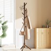 Pipishell Sturdy Wooden Coat Tree with 8 Hooks, 3 Adjustable