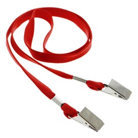 Bulk 100 Pack - Face Mask Lanyards - Premium Comfortable Neck Straps for Badge Holders - Twist Free 2 Hook Design (1 on Each End) for Special Event Badges, Credentials and Ticket Holders (Red)