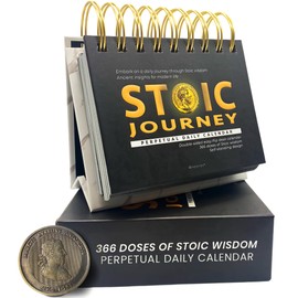 MESMOS 366 Daily Stoic Calendar, Inspirational Gifts for Men, Father's Day Gifts for Dad, Daily Affirmations Office Desk Decor for Men, Motivational Self Care Office Desk Accessories