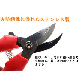 Pruning Shears, Lightweight Type, With Safety Lock, Branch Cutting Scissors, 7.5 inches (190 mm)