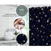 WANVYON Celestial Shower Curtain Cute Star Glitter Starry Sky Astrology