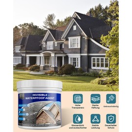 Transparente Wasserdichte Beschichtung, 500g Dichtungsmasse Wasserdicht, Flüssige Unsichtbare Dichtmasse Wasserdicht, Leck Wasserdichter, für Dach, Wand, Badezimmer, Innen und Außen