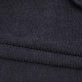 GORGECRAFT Corduroy Fabric 1.55 x 1 m Plain Thick Polyester Sewing Material Soft Quilting and Upholstery Fabric for Clothes Sofa Cushion DIY Crafts Clothing Accessories Black