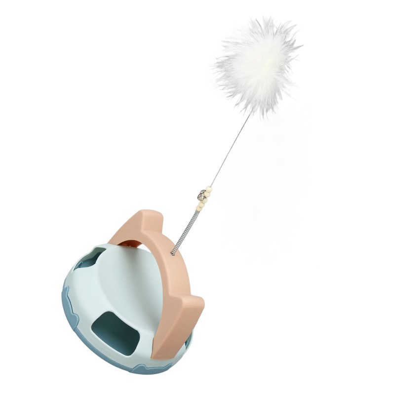 Automatic Rotating Feather Toy Relieve Boredom Bite Resistant Interactive Cat