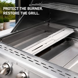 Universal Adjustable Grill Heat Plate Shield & Heat Tent for Gas Grills