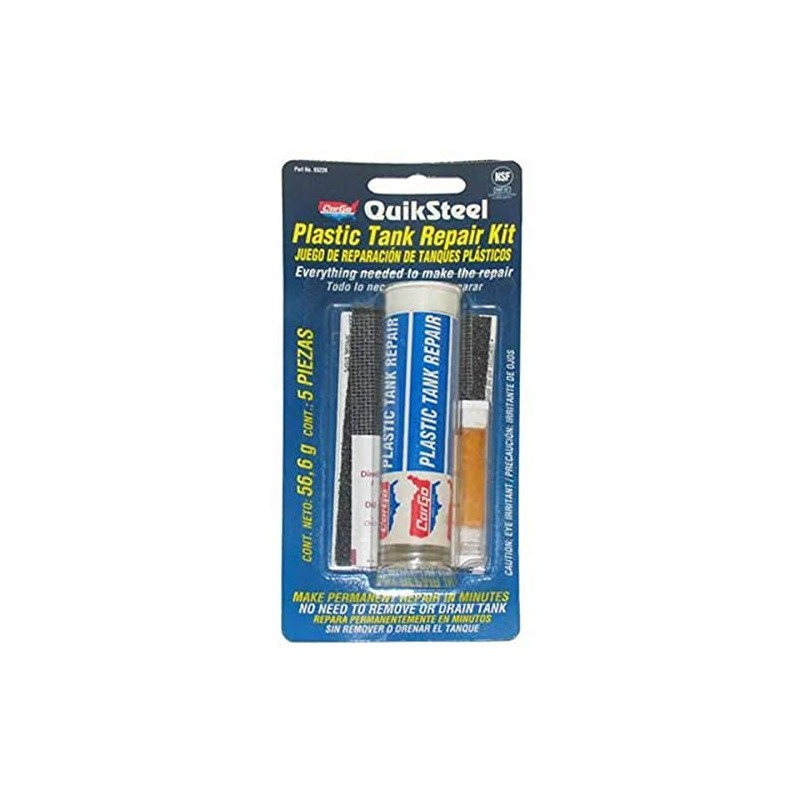 Blue Magic 6522KTRI QuikSteel Plastic Tank Repair Kit , White