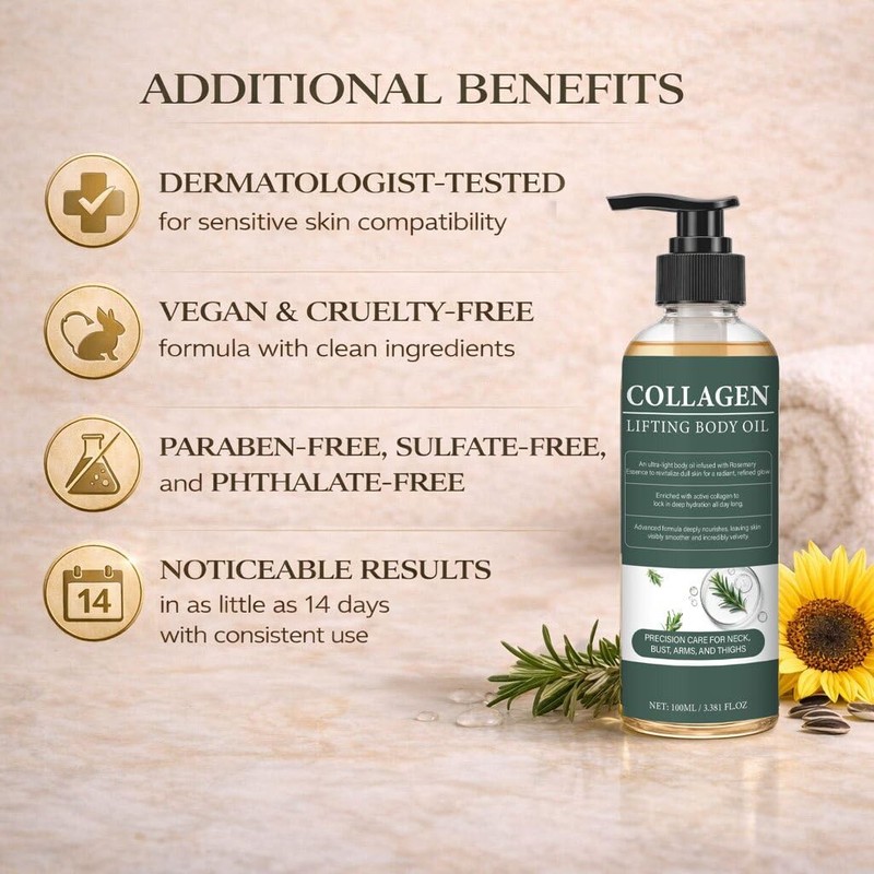 Collagen Oil for Skin Tightening & Lifting, for Full Body