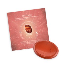 Red Jasper Inspirational Stones Natural Healing Crystal Gratitude Stone - Worry Stone for Anxiety and Stress Relief - Palm Stones for Meditation and Soothing Emotions, 1lb, Crystal, red jasper