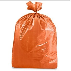 USA-Made Colorful Trash Bags in Variety of Sizes and Colors (10, ORANGE 50 GALLONS)