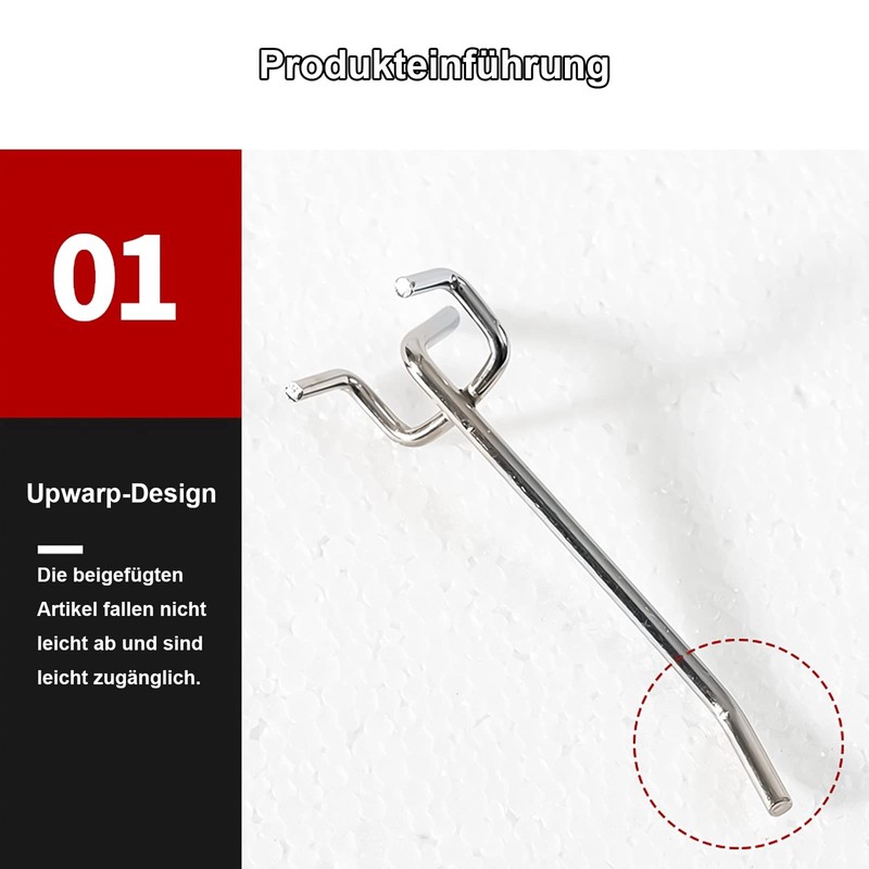 DYOUen Pack of 30 Perforated Wall Hooks Pegboard Simple Hooks
