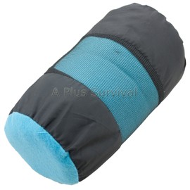 Texsport Turquoise 50 Degree Fleece Sleeping Bag 32" x 75" Camping Emergency Survival Kit